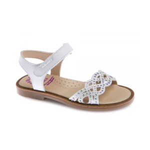 PABLOSKY SANDALIA PLANA BRILLANTE BLANCA