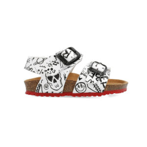 GARVALIN SANDALIA DIBUJOS BLANCO